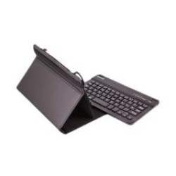 Funda universal gripcase silver ht para tablet 7pulgadas + teclado bluetooth negro