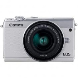 Camara digital reflex canon eos m100 + m15 - 45 s -  cmos -  24.2mp -  digic 7 -  full hd -  wifi -  nfc -  bluetooth -  blanco