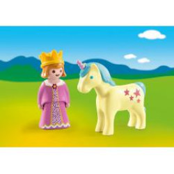 Playmobil 1.2.3 princesa con unicornio