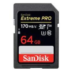 Tarjeta sandisk extreme pro sdxc card 64gb -  170mb - s v30 uhs - i u3