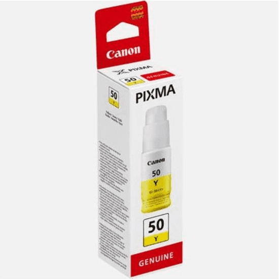 BOTELLA TINTA CANON GI - 50Y AMARILLO 70ML Consumibles impresión de tinta BOTELLA TINTA CANON GI - 50Y AMARILLO 70ML Consumibles impresión de tinta