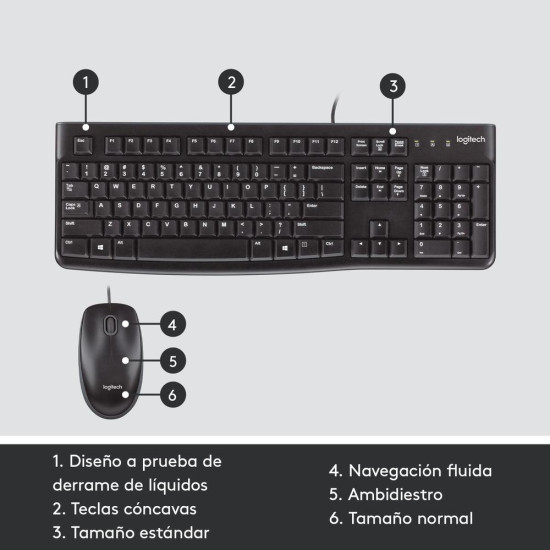 COMBO TECLADO Y RATON LOGITECH MK120 Teclado + ratón COMBO TECLADO Y RATON LOGITECH MK120 Teclado + ratón
