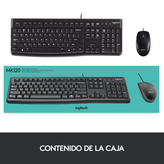 COMBO TECLADO Y RATON LOGITECH MK120 Teclado + ratón COMBO TECLADO Y RATON LOGITECH MK120 Teclado + ratón