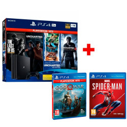 Consola sony ps4 pro 1tb + the last of us + uncharted legacy + uncharted collection + uncharted 4