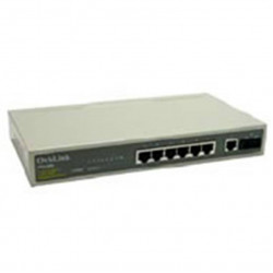 Switch  7 puertos 10pulgadas rj45 10 - 100 + 1 puerto fibra optica 100mbps tipo sc ovislink