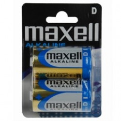 Blister maxell pila alcalina lr 20 - 2 unidades - linternas - radios -  juego electronicos