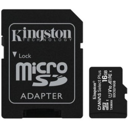 Tarjeta memoria micro secure digital sd hc 16gb kingston canvas select plus clase 10 uhs - 1 + adaptador sd