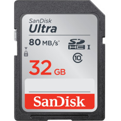 Tarjeta memoria secure digital sd ultra uhs - i 32gb sandisk clase 10 sdhc 80mb - s