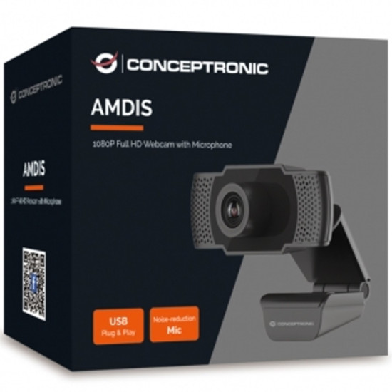 WEBCAM FHD CONCEPTRONIC AMDIS01B 1080P USB Cámaras web WEBCAM FHD CONCEPTRONIC AMDIS01B 1080P USB Cámaras web