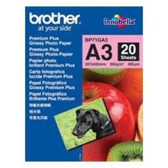 PAPEL BROTHER FOTO BRILLANTE BP71GA A3 Papel