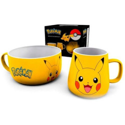 SET DESAYUNO POKEMON PIKACHU TAZA &