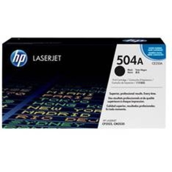 TONER HP 504A CE250A NEGRO 5000 Consumibles impresión láser TONER HP 504A CE250A NEGRO 5000 Consumibles impresión láser