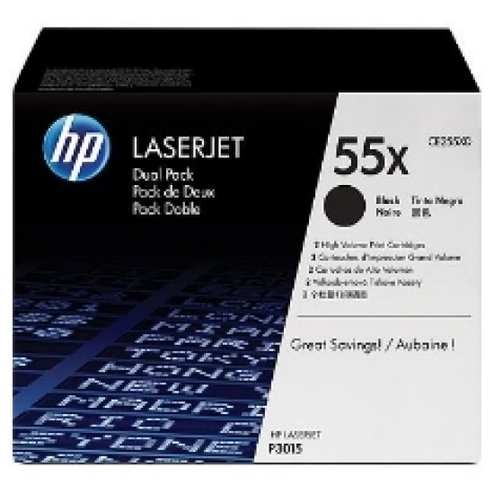 TONER HP 55X CE255XD NEGRO 12500 Consumibles impresión láser TONER HP 55X CE255XD NEGRO 12500 Consumibles impresión láser