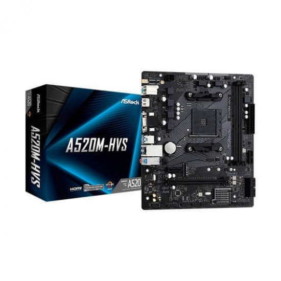 PLACA BASE ASROCK AM4 A520M - HVS M - ATX Placas base