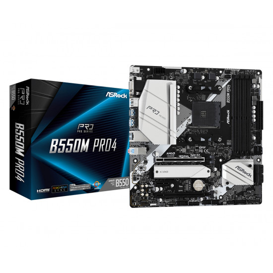 PLACA BASE ASROCK AM4 B550M PRO4 Placas base