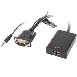 ADAPTADOR LANBERG VGA MACHO+AUDIO 3.5MM JACK