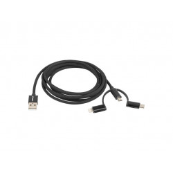 CABLE USB LANBERG 3EN1 USB - C MACHOMICRO