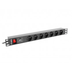 REGLETA LANBERG 1U 10A RACK 19