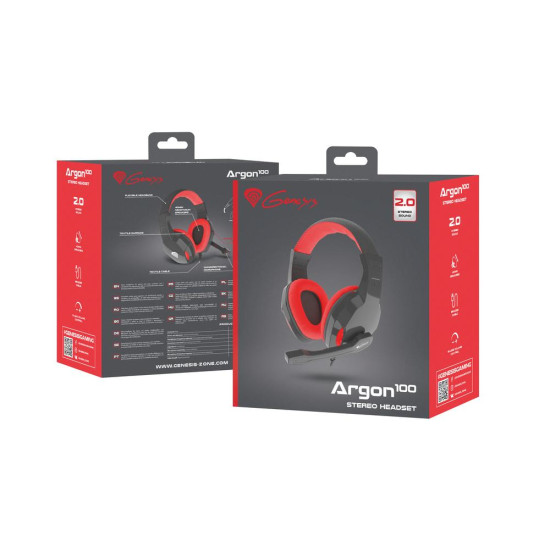 AURICULARES GAMING GENESIS ARGON 100 ROJOS Auriculares AURICULARES GAMING GENESIS ARGON 100 ROJOS Auriculares