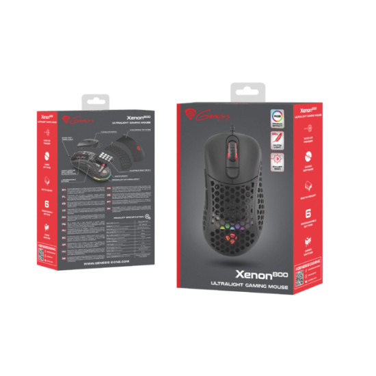 RATON GAMING GENESIS XENON 800 NEGRO Ratones RATON GAMING GENESIS XENON 800 NEGRO Ratones