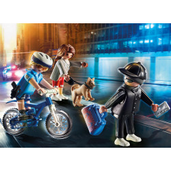 PLAYMOBIL CIUDAD BICI POLICIAL PERSECUCION DEL