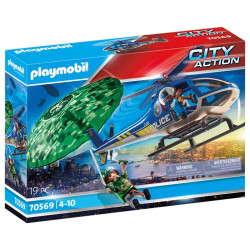 PLAYMOBIL CIUDAD HELICOPTERO POLICIA PERSECUCION EN