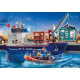PLAYMOBIL GRAN PORTACONTENEDOR CON BARCO ADUANERO Playmobils PLAYMOBIL GRAN PORTACONTENEDOR CON BARCO ADUANERO Playmobils