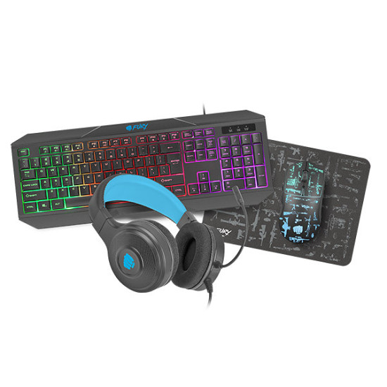 PACK GAMING 4 EN 1 FURY Teclados