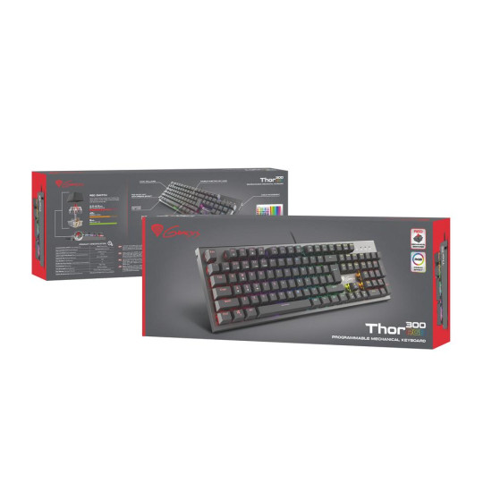TECLADO GAMING GENESIS THOR 300 RED Teclados TECLADO GAMING GENESIS THOR 300 RED Teclados