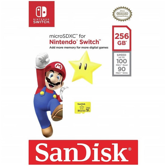 LICENCIA NINTENDO SWITCH UHS I U3 Memorias secure digital (sd)