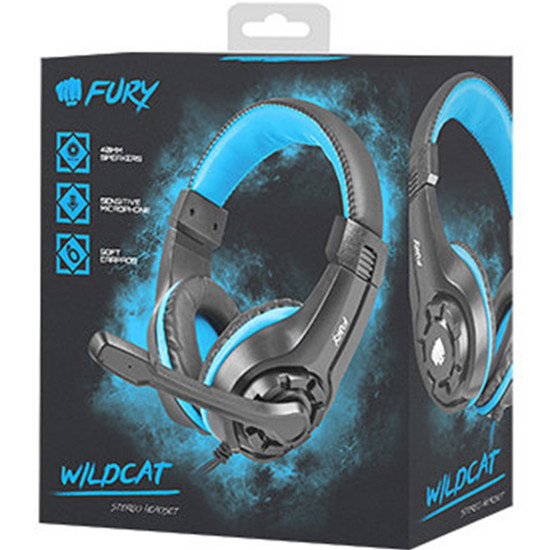 AURICULARES GAMING FURY WILDCAT NEGRO AZUL Auriculares AURICULARES GAMING FURY WILDCAT NEGRO AZUL Auriculares