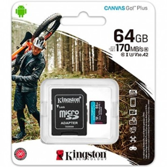 MEMORIA MICRO SDXC 64GB KINGSTON CANVAS Memorias secure digital (sd)