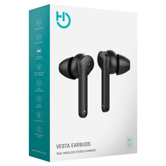 AURICULAR HIDITEC BLUETOOTH VESTA BLACK TWS Auriculares AURICULAR HIDITEC BLUETOOTH VESTA BLACK TWS Auriculares