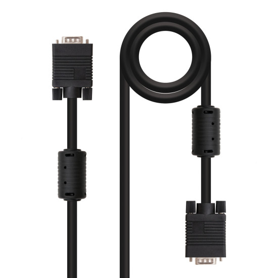 CABLE SVGA CON FERRITA NANOCABLE HDB15 Cables audio vídeo CABLE SVGA CON FERRITA NANOCABLE HDB15 Cables audio vídeo