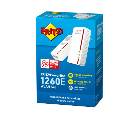 KIT PLC ADAPTER FRITZ! POWERLINE 1260E Accesorios redes KIT PLC ADAPTER FRITZ! POWERLINE 1260E Accesorios redes
