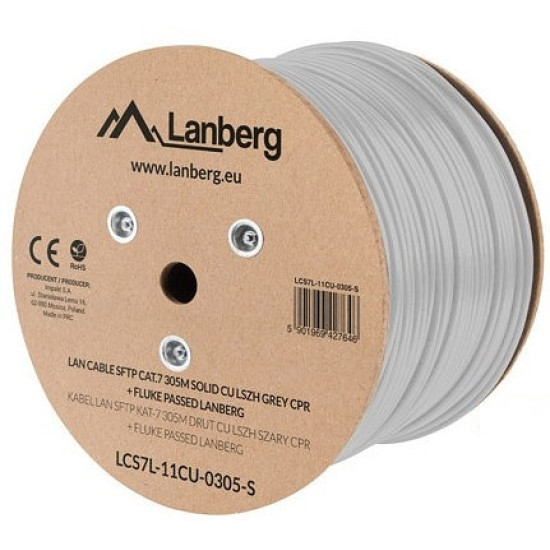 BOBINA CAT.7 LANBERG SFTP 305M SOLID Cables de red