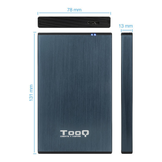 CAJA EXTERNA TOOQ TQE - 2527PB 2.5 PULGADAS 9 Cajas externas CAJA EXTERNA TOOQ TQE - 2527PB 2.5 PULGADAS 9 Cajas externas