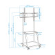 SOPORTE TV SUELO CON RUEDAS TOOQ Soportes monitores  tv