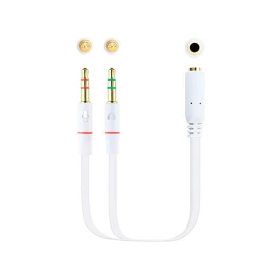 CABLE AUDIO 1XJACK - 3.5 A 2XJACK - 3.5 NANOCABLE Cables audio - vídeo