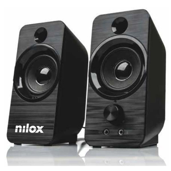 ALTAVOCES PC NILOX 2.0 6W NEGRO Altavoces