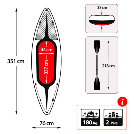 INTEX 68306 - KAYAK HINCHABLE K2 Kayak y paddle surf INTEX 68306 - KAYAK HINCHABLE K2 Kayak y paddle surf