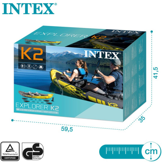 INTEX 68307 - KAYAK HINCHABLE K2 Kayak y paddle surf INTEX 68307 - KAYAK HINCHABLE K2 Kayak y paddle surf