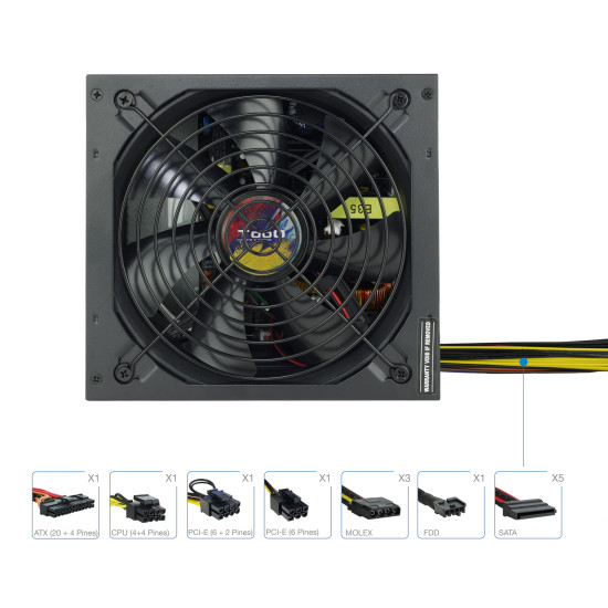 FUENTE ALIMENTACION TOOQ TQAPOLO - 600SP ATX 600W Fuentes de alimentación