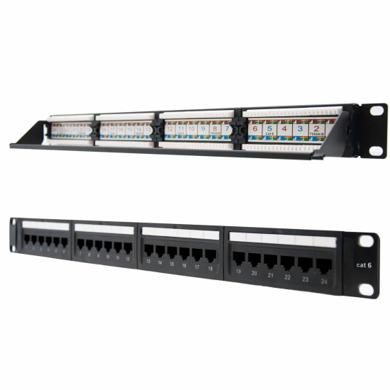 PANEL PARCHEO NANOCABLE 24 PUERTOS RJ45 Armarios rack PANEL PARCHEO NANOCABLE 24 PUERTOS RJ45 Armarios rack