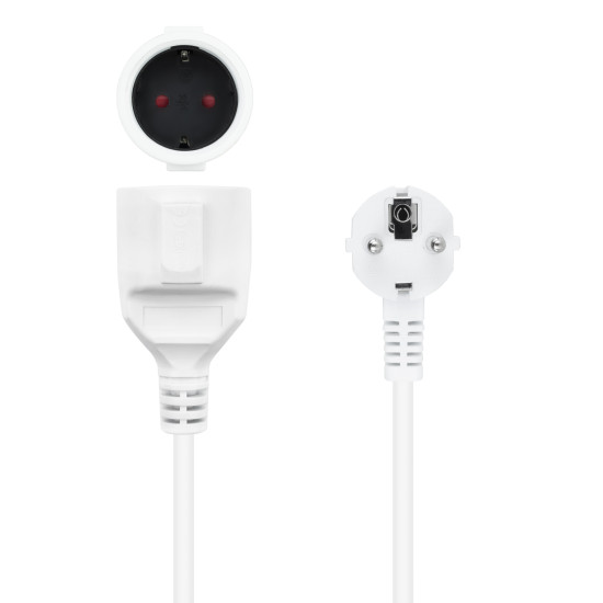 CABLE ALIMENTACION SCHUKO NANOCABLE 2M MACHO - HEMBRA Regletas y alargadores CABLE ALIMENTACION SCHUKO NANOCABLE 2M MACHO - HEMBRA Regletas y alargadores
