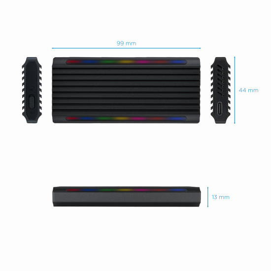 CAJA EXTERNA TOOQ TQE - 2222B SHINOBI SSD Cajas externas CAJA EXTERNA TOOQ TQE - 2222B SHINOBI SSD Cajas externas