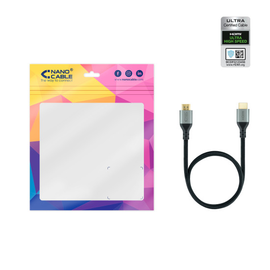 CABLE HDMI 2.1 NANOCABLE 1M MACHO - MACHO Cables audio vídeo CABLE HDMI 2.1 NANOCABLE 1M MACHO - MACHO Cables audio vídeo