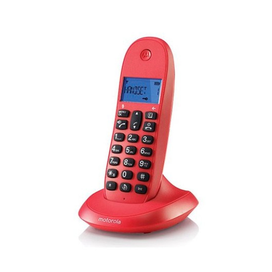 TELEFONO MOTOROLA C1001LB+ WIRELESS INALAMBRICO ROJO Teléfonos fijos
