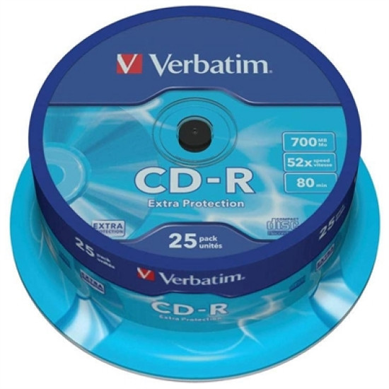 VERBATIM CD - R 700MB 52X TARRINA 25UDS Cd - dvd - disquetes vírgenes