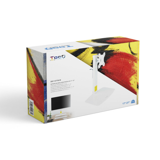 SOPORTE MESA TV TOOQ 17 - 27 PULGADAS BLANCO Soportes monitores  tv